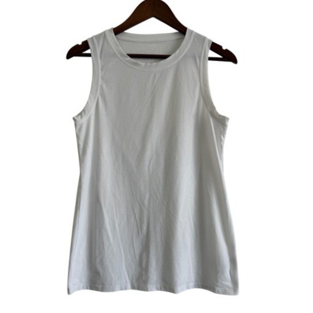 Athleta Vital Tank 2.0 White Sleeveless Activewear Top Size Small 644331